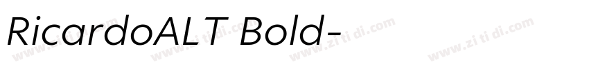 RicardoALT Bold字体转换